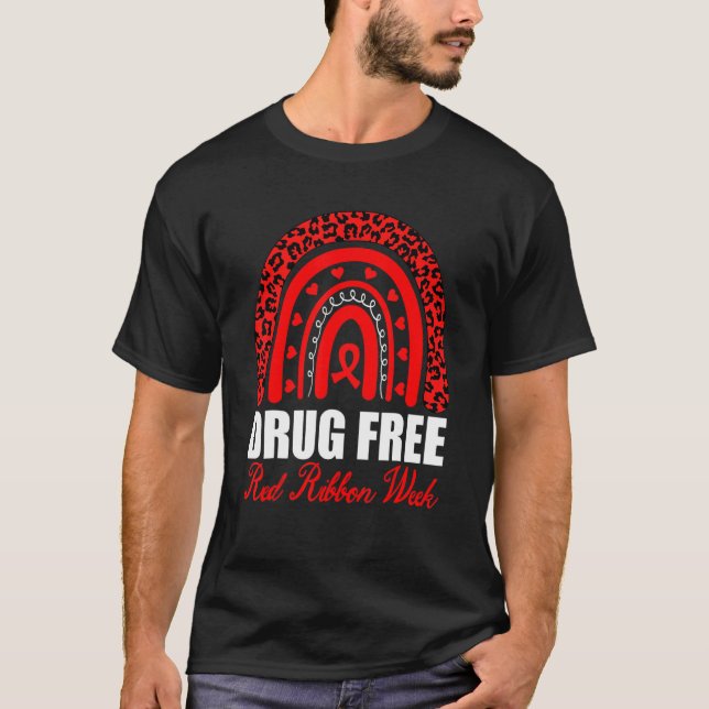 Drug Free Red Ribbon Week Awareness Say No To Drug T-Shirt (Vorderseite)