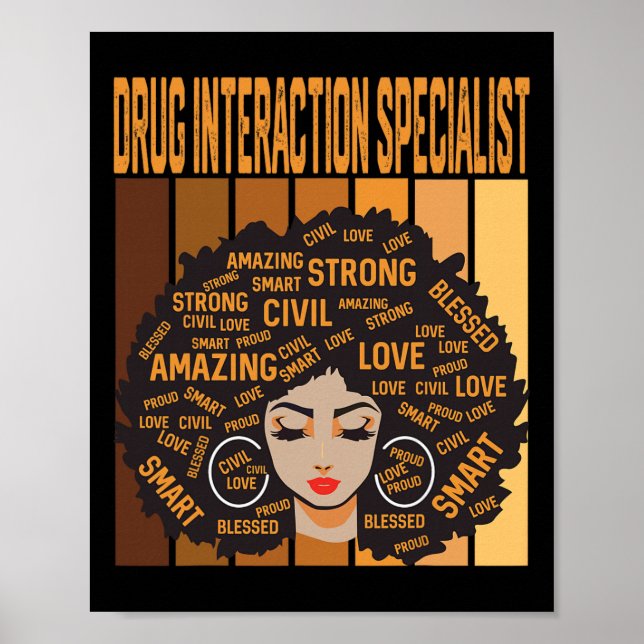 Drug Interaction Specialist Black History Month Pr Poster (Vorne)