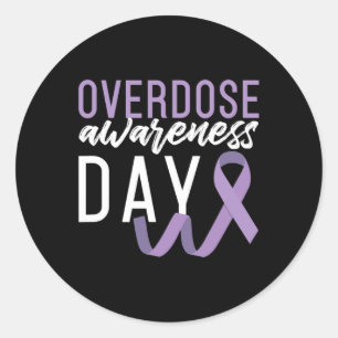 Drug Overdose Awareness Day Erholung nüchtern Sobr Runder Aufkleber