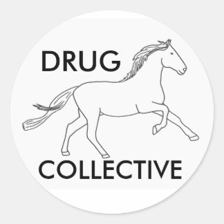 Drughorse Collective 3 Runder Aufkleber
