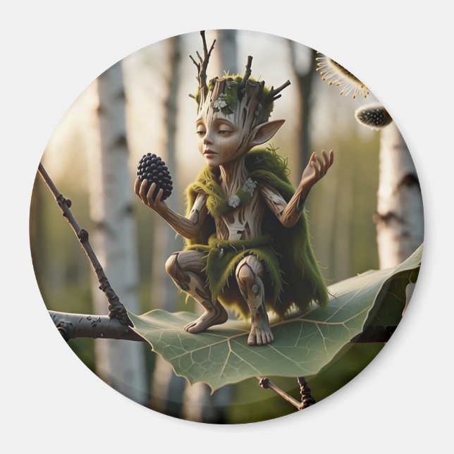 Druid Bard Fae in Poetic Mood Magnet (Vorne)
