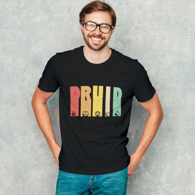 Druid Dungeon Fantasy Role spielt Grunge T - Shirt (Von Creator hochgeladen)