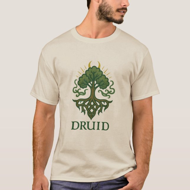  Druid — Guardião da Natureza e Magia Selvagem T-Shirt (Vorderseite)
