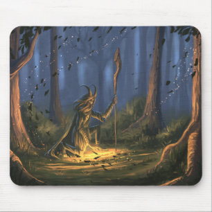 Druid im Wald Mousepad