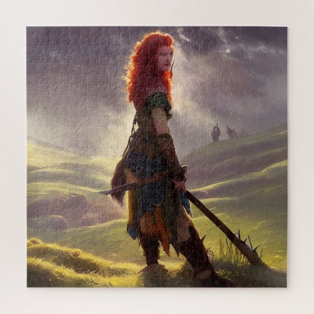 Druid Warrior Princess Fantasy Art Puzzle (Vertikal)
