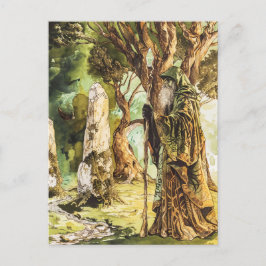Druide keltische Weiße Priester der Natur Postkarte