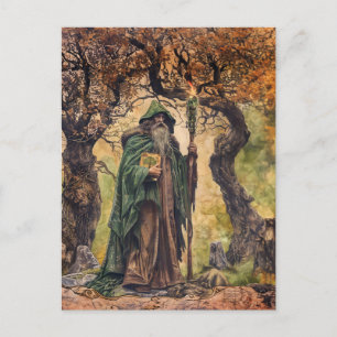 Druide  keltischer weiser Priester der Natur Postkarte