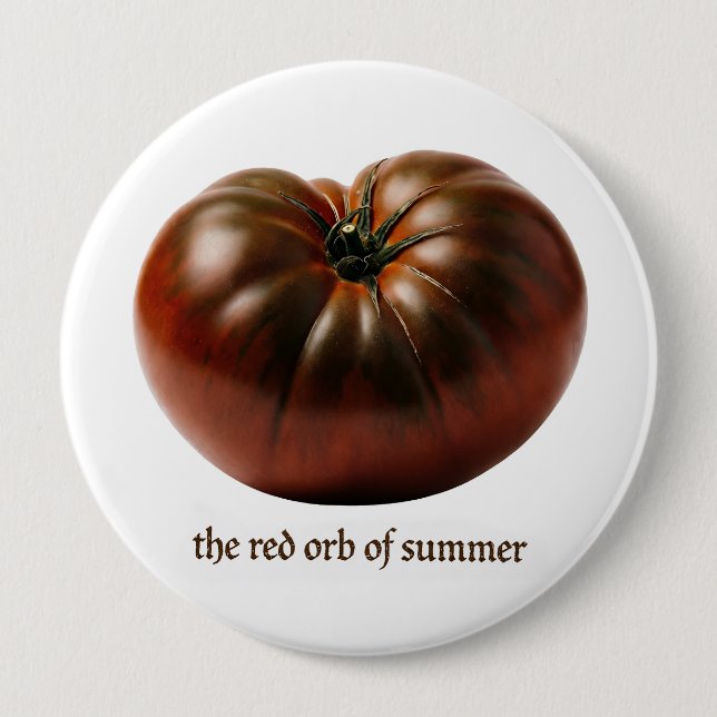 Druide Tomate des Sommerfestes Großes Abzeichen Button (Vorderseite)