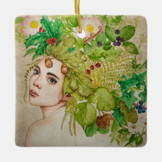 Druiden schöne Aquarell Keramikornament