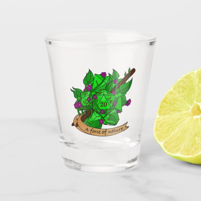 Druiden-Würfel Schnapsglas (Vorderseite)