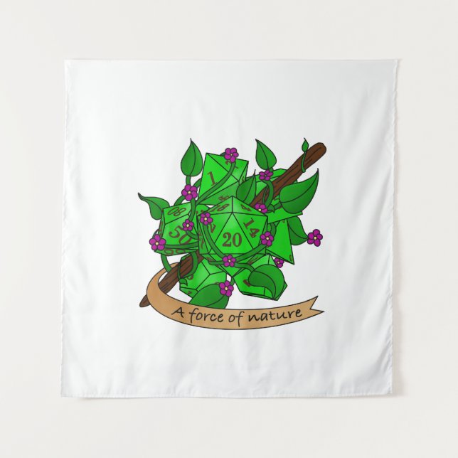 Druiden-Würfel Wandteppich (Vorderseite)