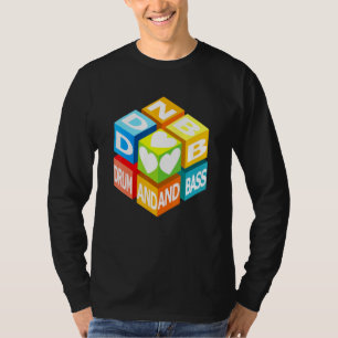 Drum and Bass Music Liebe Cube Dance and Party T-Shirt