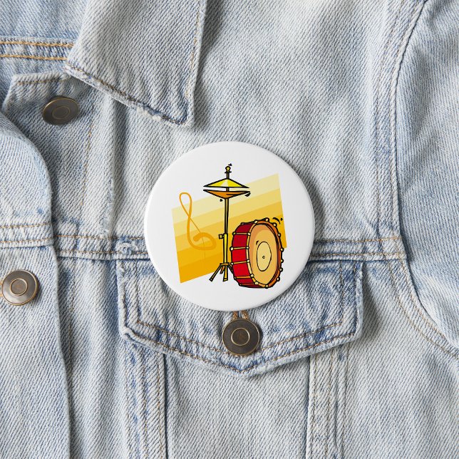 Drum and Cymbal Music Percussion Art Button (Von Creator hochgeladen)