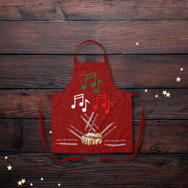 Drum cake, Cookie Batons und musikalische Noten ro Schürze (Von Creator hochgeladen)