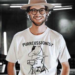 DRUM, CAT-DRUMMER-FUNNPUN-T - Shirt