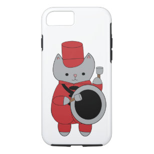 Drum Cat Marching Band Bass Niedlich Music Red Bla Case-Mate iPhone Hülle