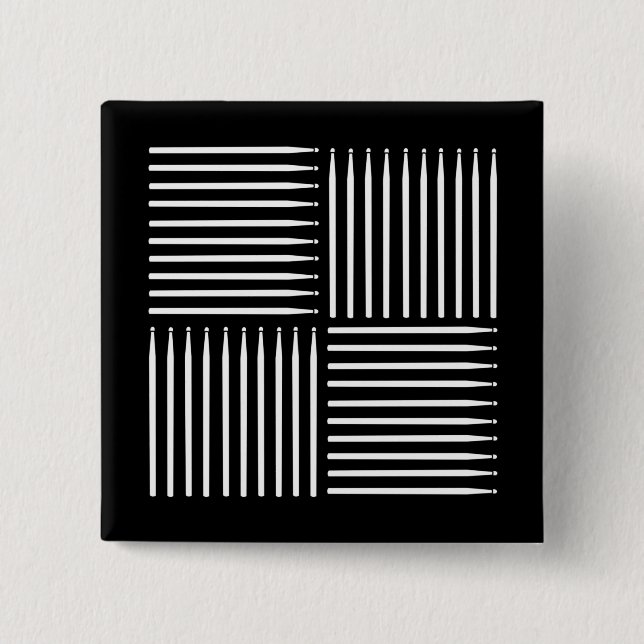 Drum Crosshatch Black Button (Vorderseite)