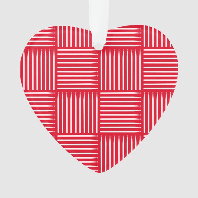 Drum Crosshatch Red Ornament (Vorderseite)