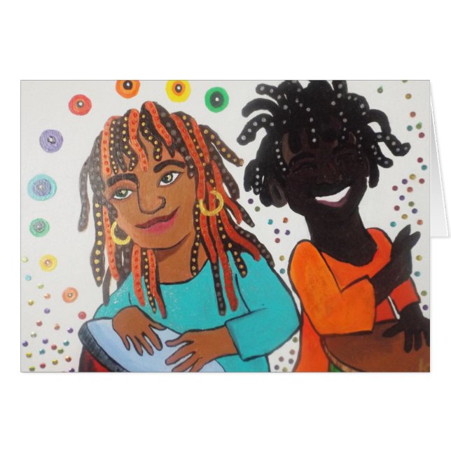 Drum Day Notecard (Vorderseite (Horizontal))