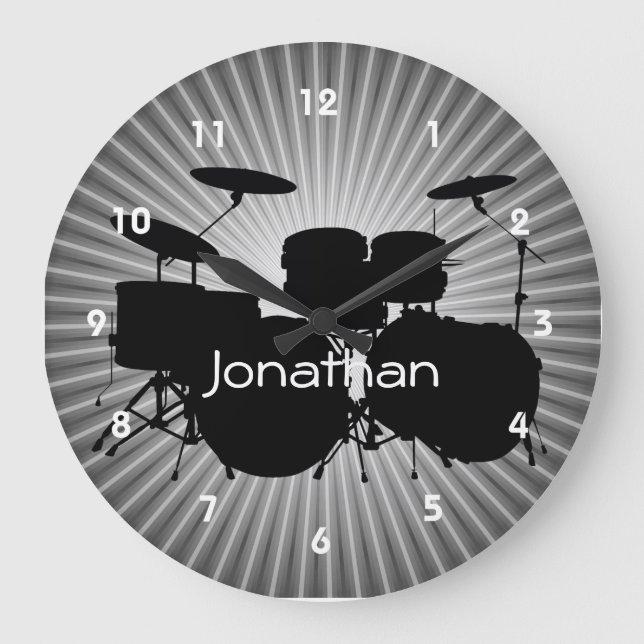 Drum Design Wall Uhr (Vorderseite)