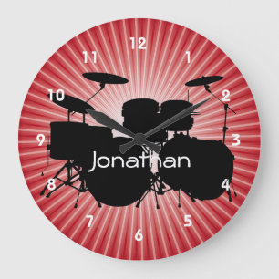 Drum Design Wall Uhr
