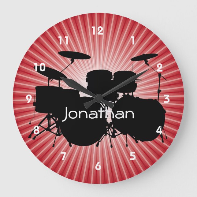 Drum Design Wall Uhr (Vorderseite)