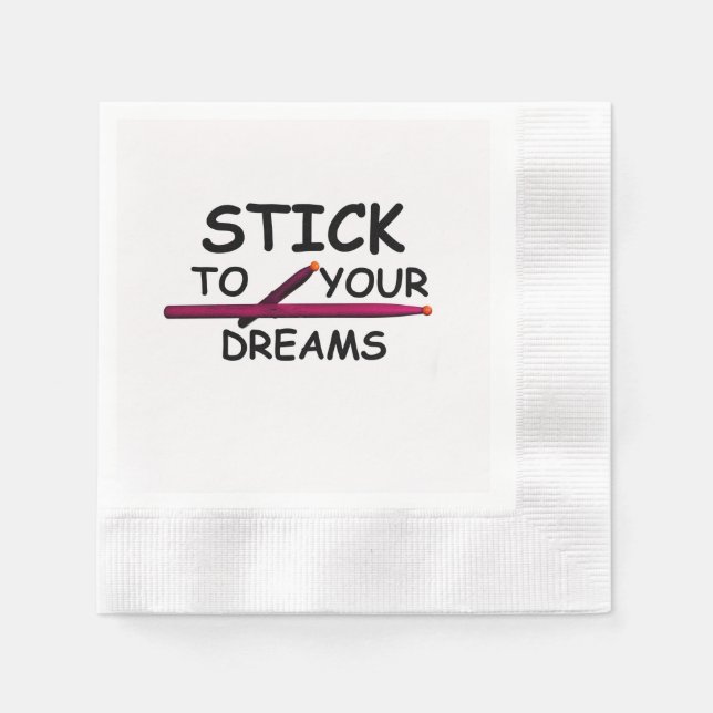 Drum Drummer Musician Band Dining Plate Serviette (Vorderseite)