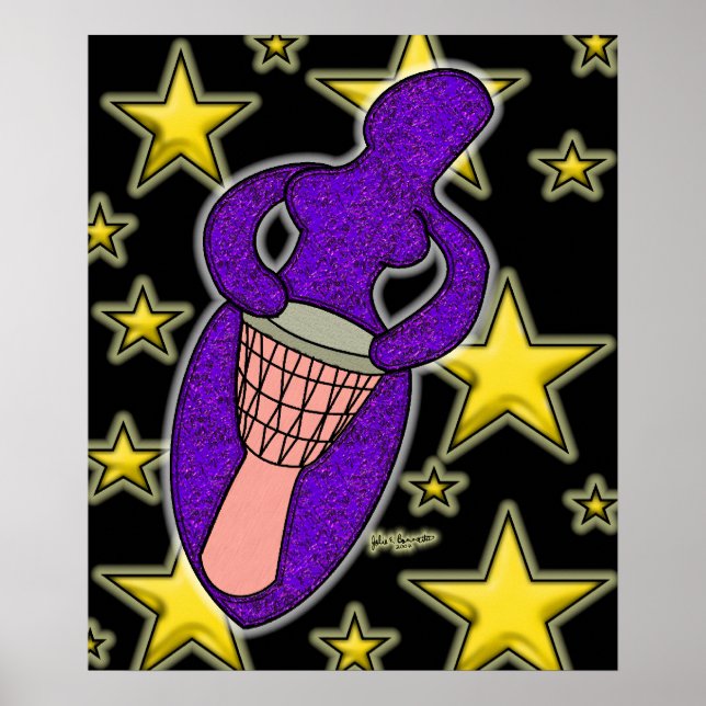 Drum Goddess Print Poster (Vorne)