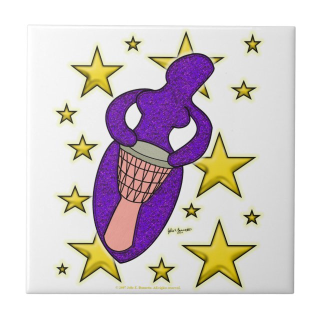 Drum Goddess Tile Fliese (Vorderseite)