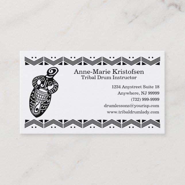Drum Goddess v.2 Visitenkarte (Vorderseite)