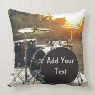 Drum Kit Drummer Rock personalisieren Kissen