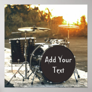 Drum Kit Drummer Rock personalisieren Poster