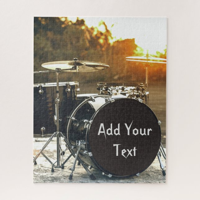 Drum Kit Drummer Rock personalisieren Puzzle (Vertikal)