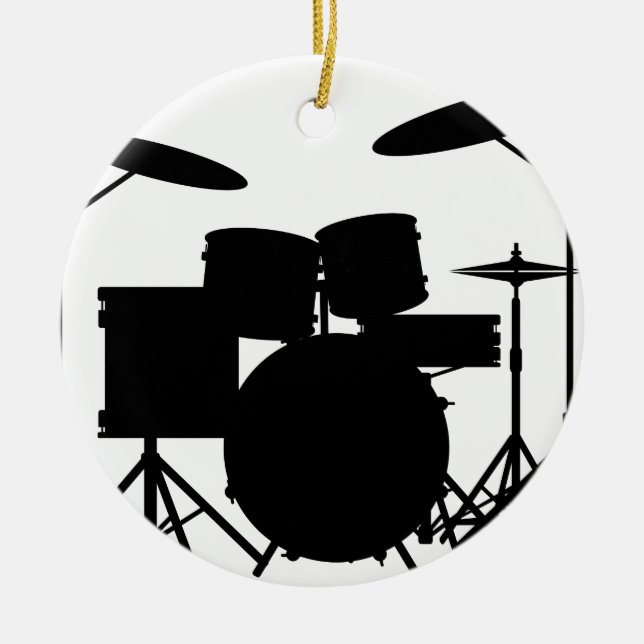 Drum Kit Keramik Ornament (Vorne)