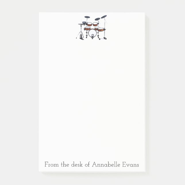 Drum Kit personalisieren Post-it Klebezettel (Vorderseite)