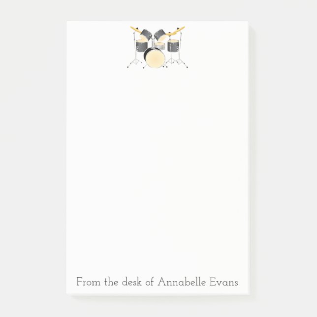 Drum Kit personalisieren Post-it Klebezettel (Vorderseite)