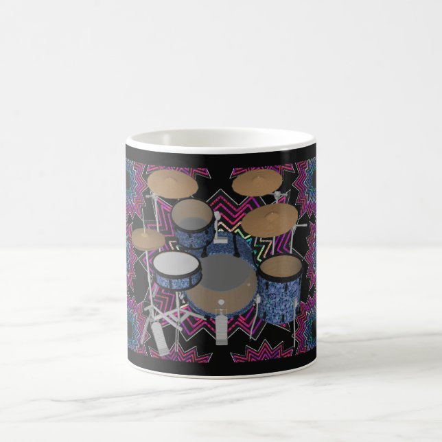 Drum Kit und Fraktal Graphics: Tasse (Mittel)