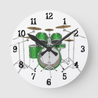 Drum Kit: Wall Clock Runde Wanduhr