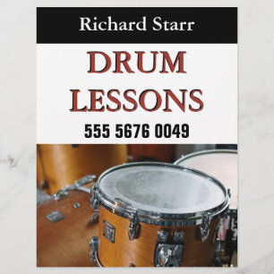 DRUM Lektionen Lehrer Business Advertising Flyer