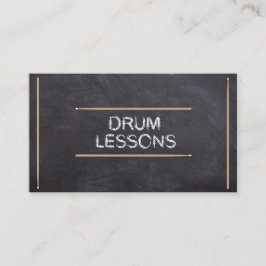 Drum Lessons Music Teacher Instructor Chalk Sticks Visitenkarte