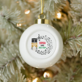 Drum Major Marching Band Weihnachtsdekoration Keramik Kugel-Ornament