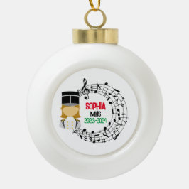 Drum Major Marching Band Weihnachtsdekoration Keramik Kugel-Ornament