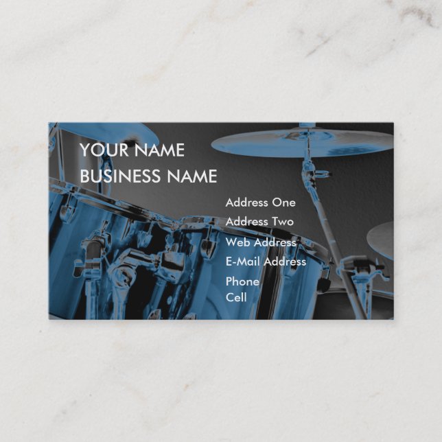 Drum - Music Business Card Visitenkarte (Vorderseite)