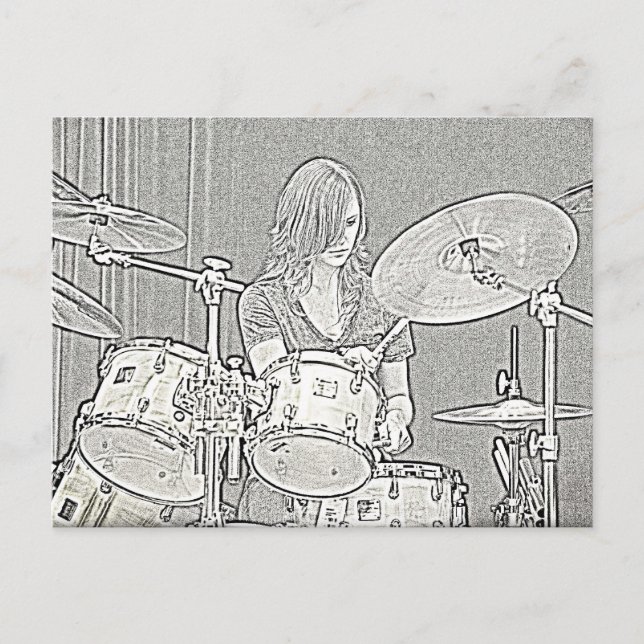 Drum or Drummer Postcard Postkarte (Vorderseite)