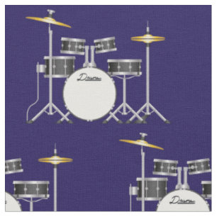 Drum Set Band Musical Musical Room Decke Blau Stoff