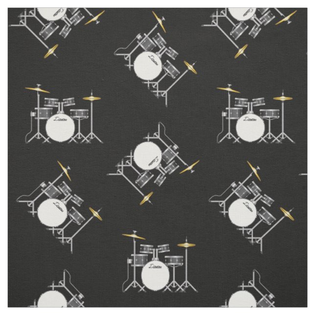 Drum Set Band Musical Musical Room Decke Stoff (Muster)