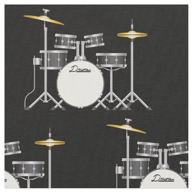 Drum Set Band Musical Musical Room Decke Stoff (Nahaufnahme)