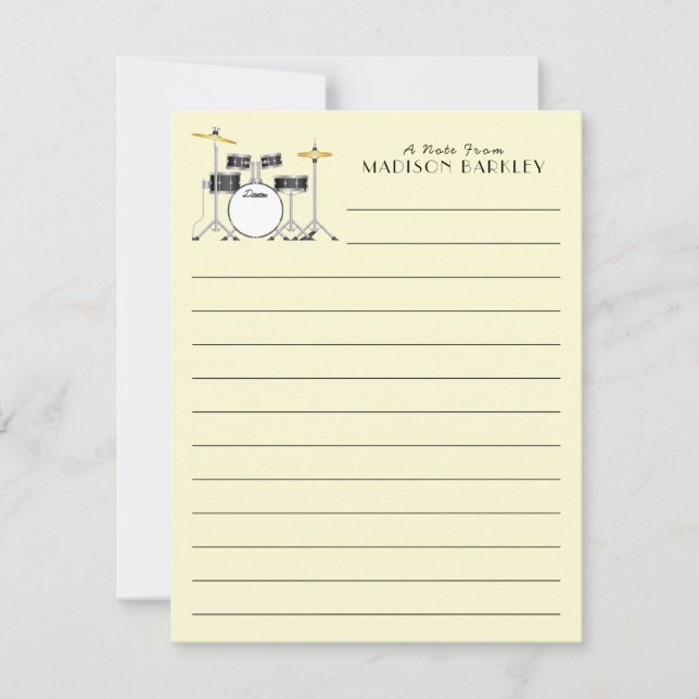 Drum Set Drummer Band Lehrer Musiker Dankeskarte (Vorderseite)