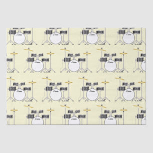 Drum Set Drummer Band Lehrer Musiker Seidenpapier