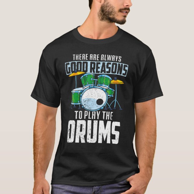 Drum Set Drummer Drums Player Schlagzeug Music Dr. T-Shirt (Vorderseite)